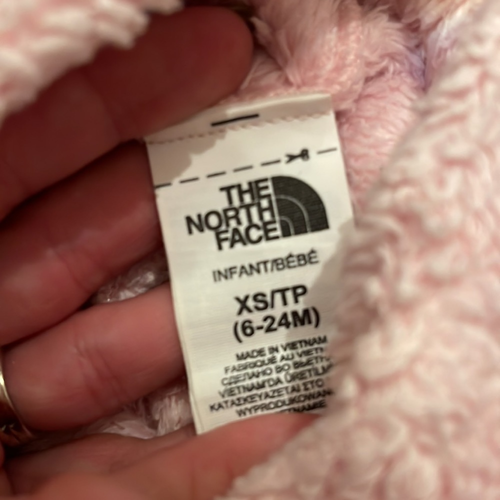 Pink reversible down jacket & hat - Picture 4 of 8